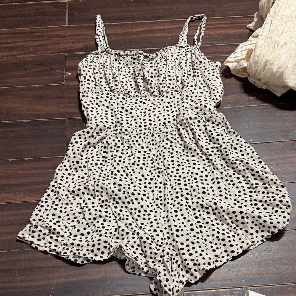 Trixxi Black and White Spotted Romper